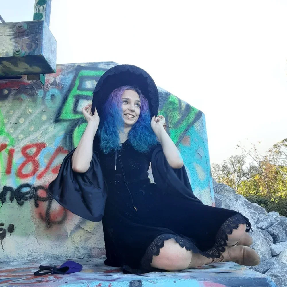 Celestial Coven Hooded Dress and Matching Hat - Picture 2 of 4